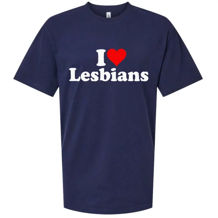 I Love Heart Lesbians Sueded Cloud Jersey T-Shirt