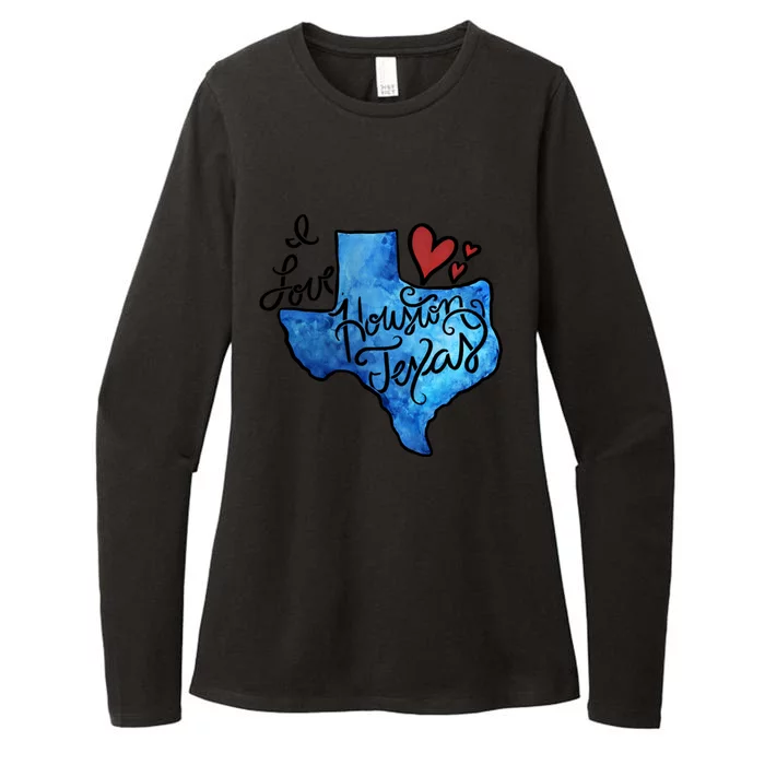 I Love Houston Texas Proud Texan Houstonian Gift Womens CVC Long Sleeve Shirt