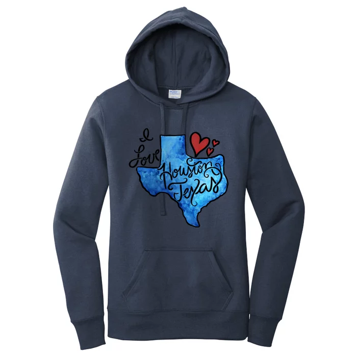 I Love Houston Texas Proud Texan Houstonian Gift Women's Pullover Hoodie