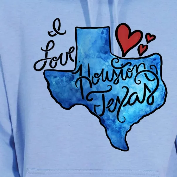 I Love Houston Texas Proud Texan Houstonian Gift Unisex Surf Hoodie