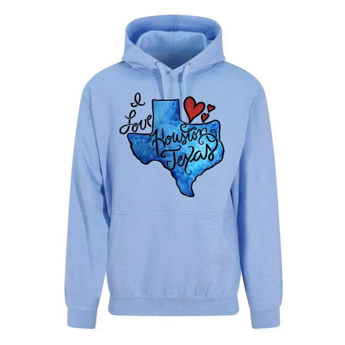 I Love Houston Texas Proud Texan Houstonian Gift Unisex Surf Hoodie