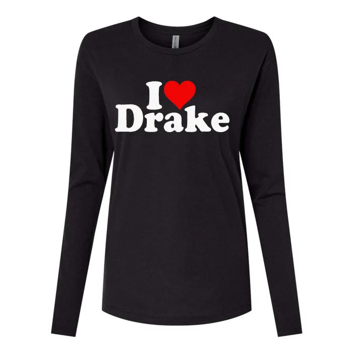 I Love Heart D.R.A.K.E Womens Cotton Relaxed Long Sleeve T-Shirt