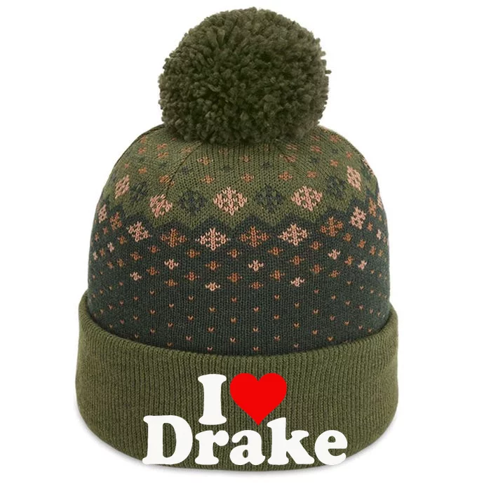 I Love Heart D.R.A.K.E The Baniff Cuffed Pom Beanie