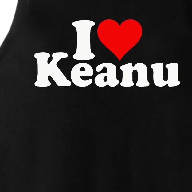 I Love Heart Keanu Ladies Tri-Blend Wicking Tank