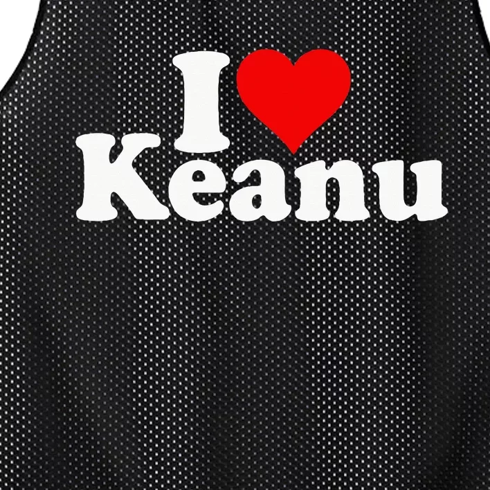 I Love Heart Keanu Mesh Reversible Basketball Jersey Tank