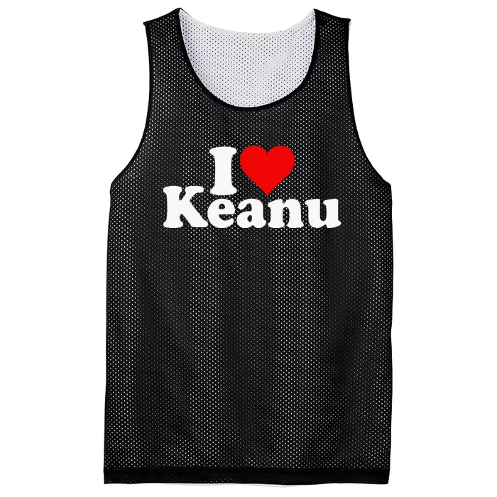 I Love Heart Keanu Mesh Reversible Basketball Jersey Tank