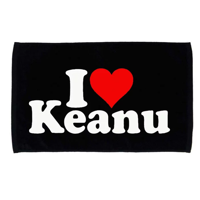 I Love Heart Keanu Microfiber Hand Towel