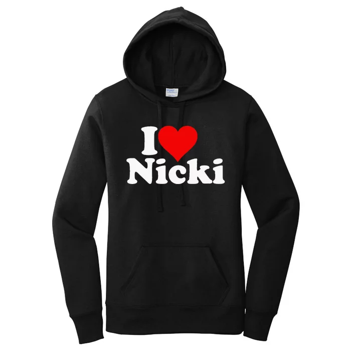 I Love Heart Nicki Women's Pullover Hoodie