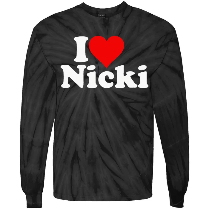 I Love Heart Nicki Tie-Dye Long Sleeve Shirt