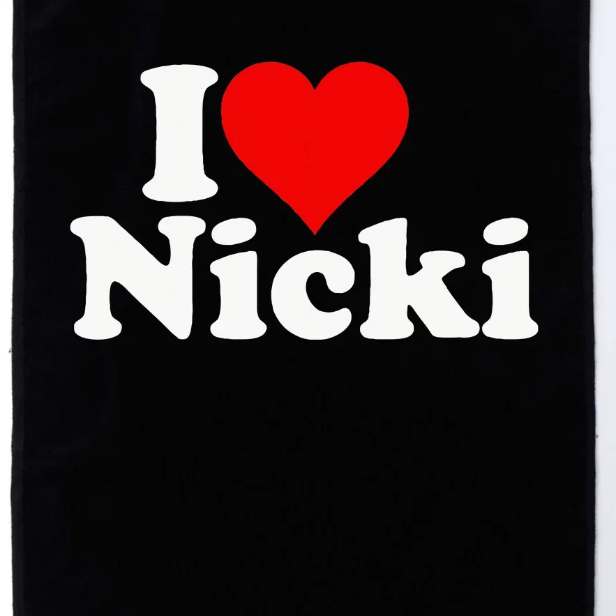 I Love Heart Nicki Platinum Collection Golf Towel