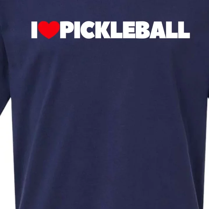 I Love (Heart) Pickleball Gift Sueded Cloud Jersey T-Shirt