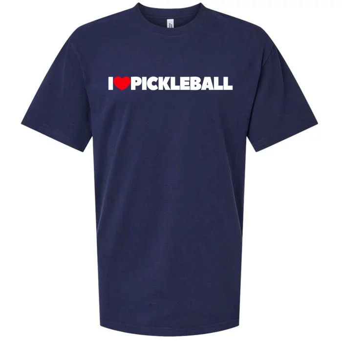 I Love (Heart) Pickleball Gift Sueded Cloud Jersey T-Shirt