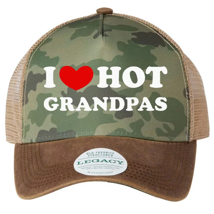 I Love Hot Grandpas Legacy Tie Dye Trucker Hat