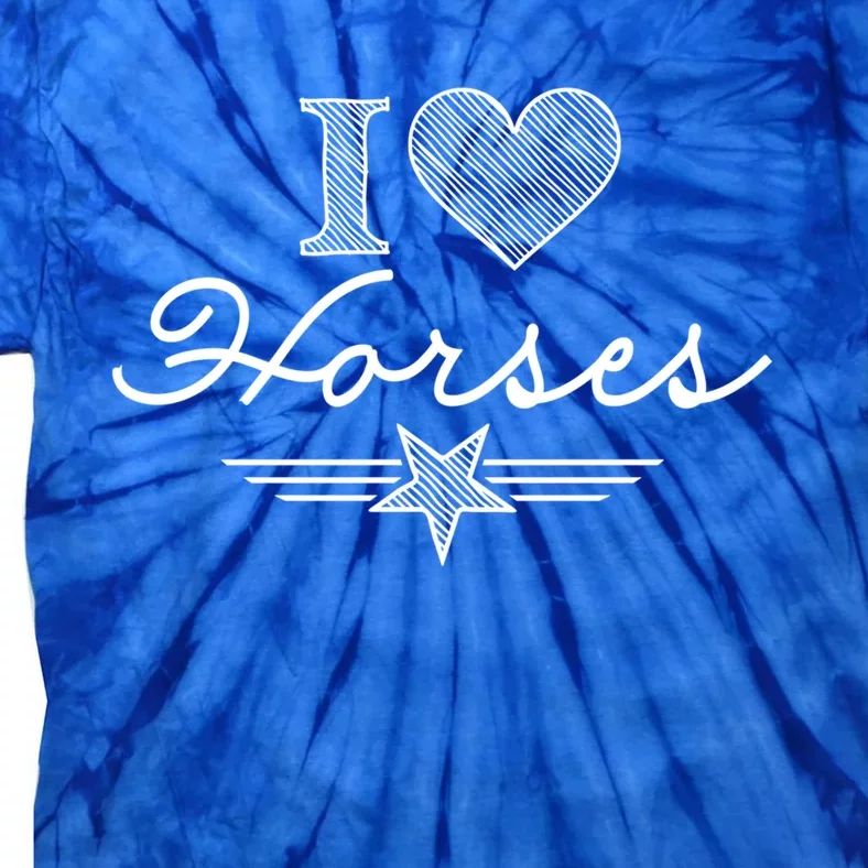 I Love Horses Gift Tie-Dye T-Shirt