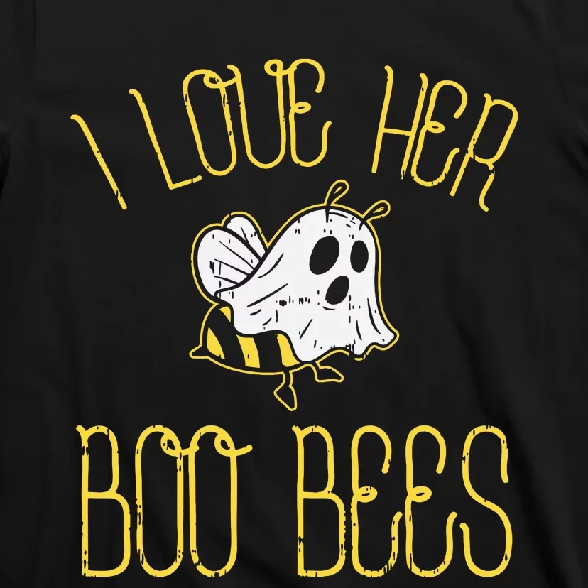 I Love Her Boo Bees Couples Halloween Adult Costume His T-Shirt