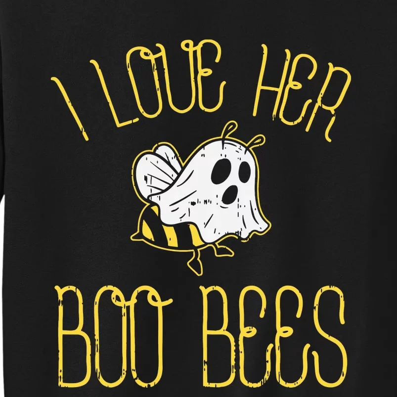 I Love Her Boo Bees Couples Halloween Adult Costume His Tall Sweatshirt