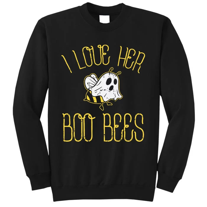 I Love Her Boo Bees Couples Halloween Adult Costume His Tall Sweatshirt