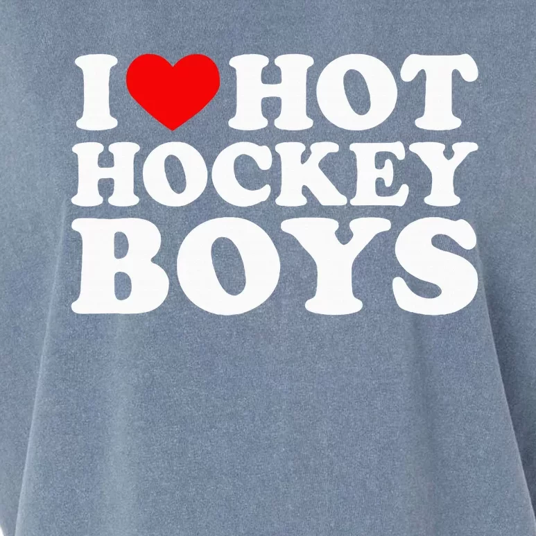 I Love Hot Hockey B.O.Y.S Garment-Dyed Women's Muscle Tee