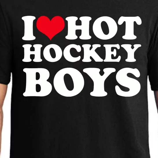 I Love Hot Hockey I Heart Hot Hockey Pajama Set