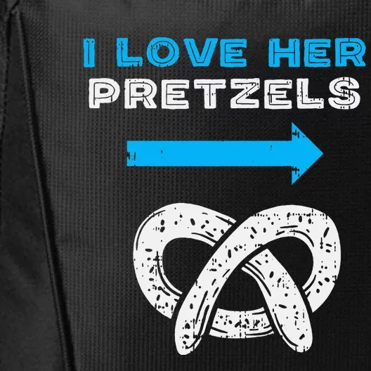 I Love Her Pretzels Matching Couple Oktoberfest Boyfriend City Backpack