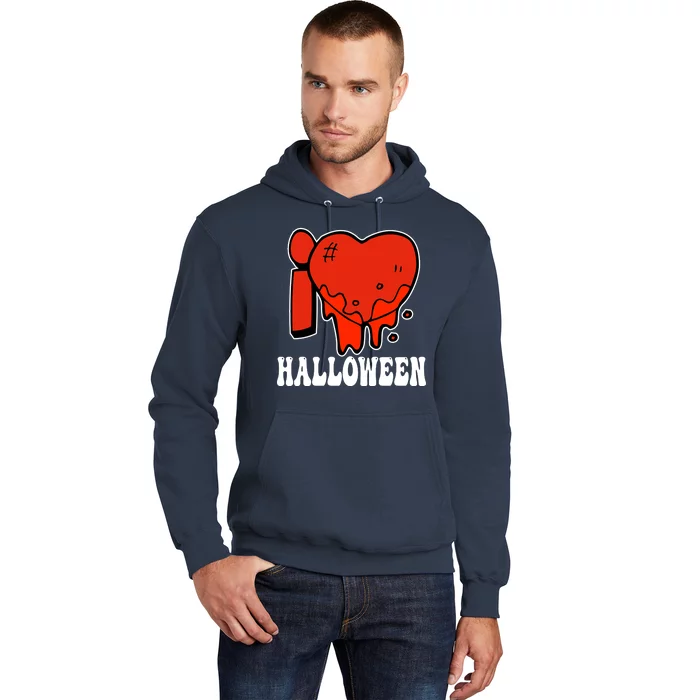 I Love Halloween Creepy Heart Hoodie