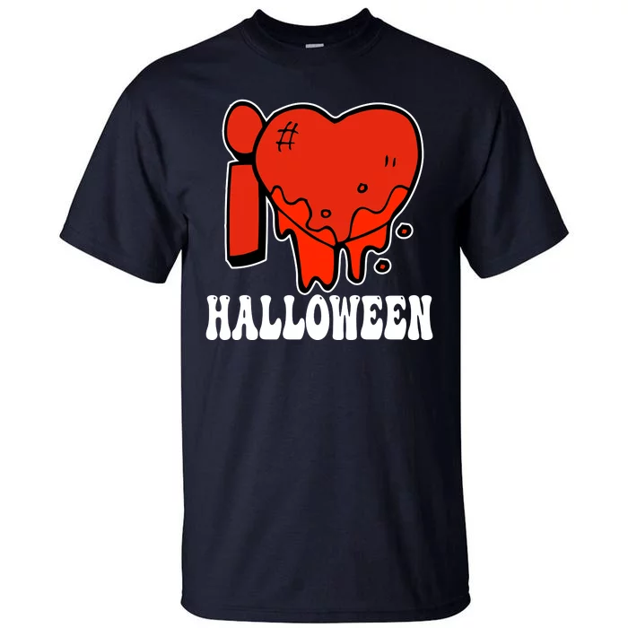 I Love Halloween Creepy Heart Tall T-Shirt