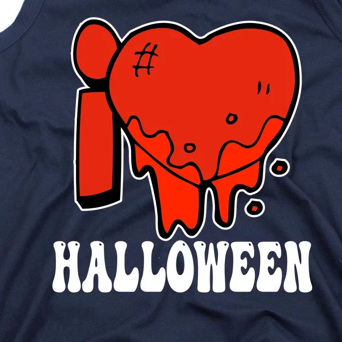 I Love Halloween Creepy Heart Tank Top