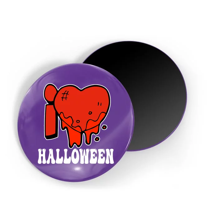 I Love Halloween Creepy Heart Magnet