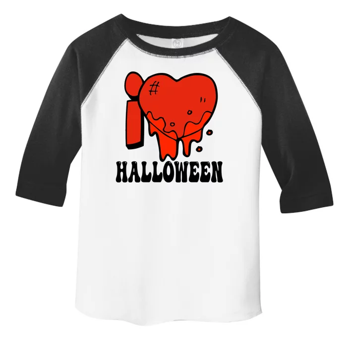 I Love Halloween Creepy Heart Toddler Fine Jersey T-Shirt