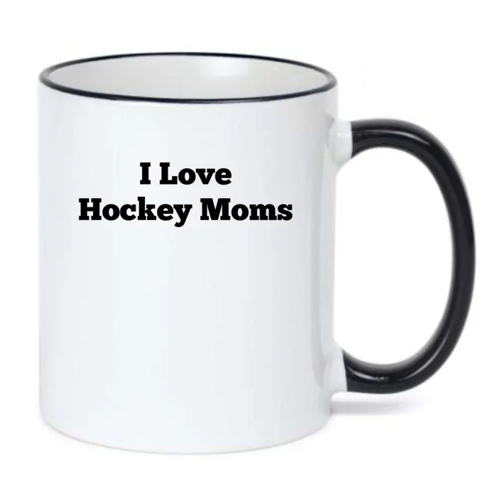 I Love Hockey Moms Gift Black Color Changing Mug