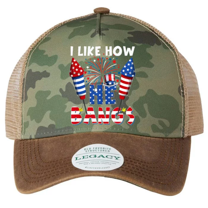 I Like How He Bangs Funny Couple 4th Of July Firecracker Legacy Tie Dye Trucker Hat