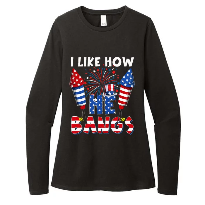 I Like How He Bangs Funny Couple 4th Of July Firecracker Womens CVC Long Sleeve Shirt