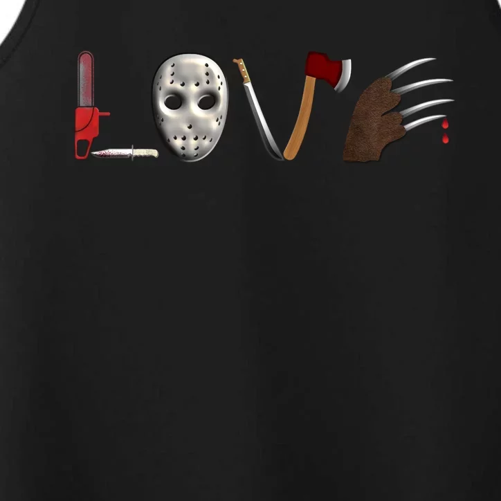 I Love Horror Movies Scary Movie Performance Tank