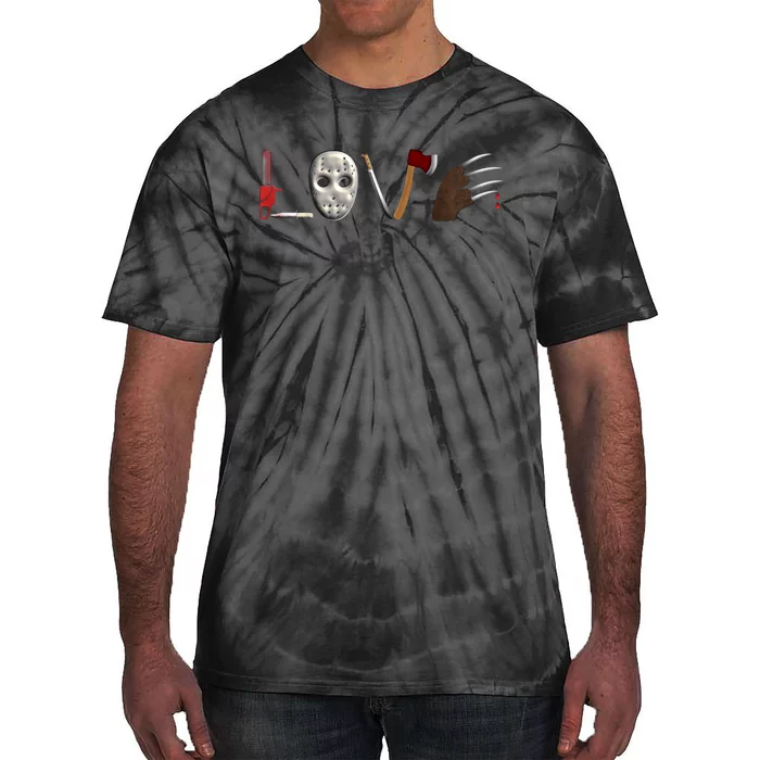 I Love Horror Movies Scary Movie Tie-Dye T-Shirt