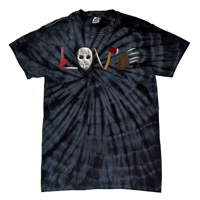 I Love Horror Movies Scary Movie Tie-Dye T-Shirt