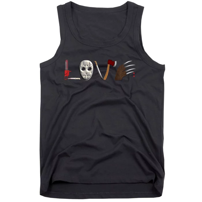 I Love Horror Movies Scary Movie Tank Top