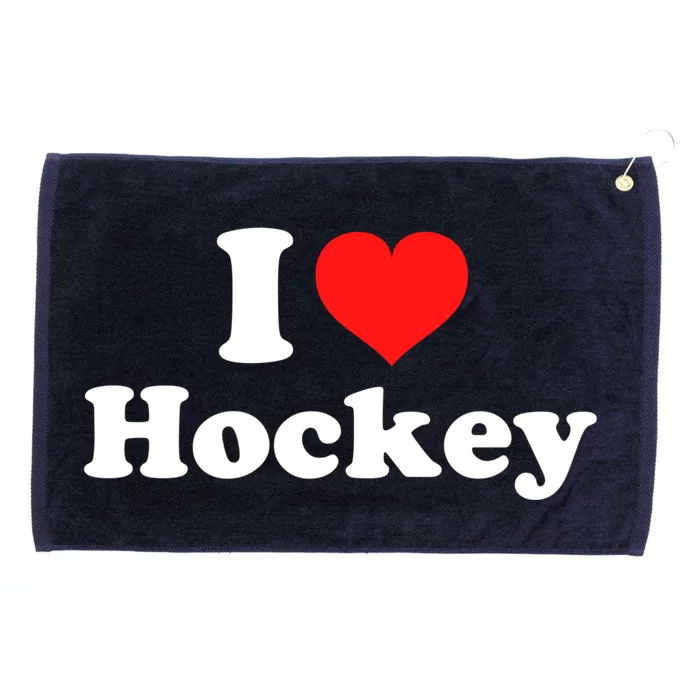 I Love Hockey Cute Gift Grommeted Golf Towel