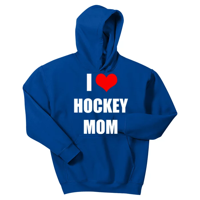 I Love Hockey Moms Cool Gift Kids Hoodie