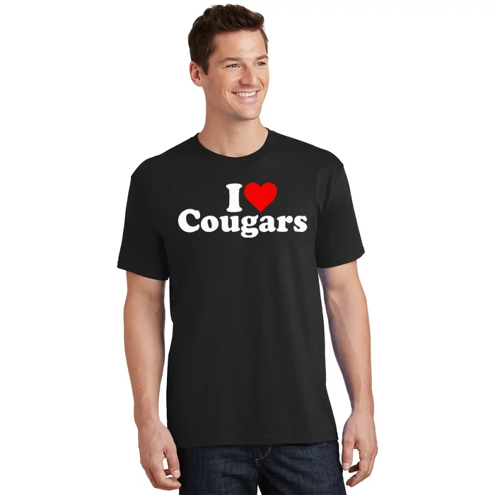 I Love Heart Cougars Sexy Older Women T-Shirt