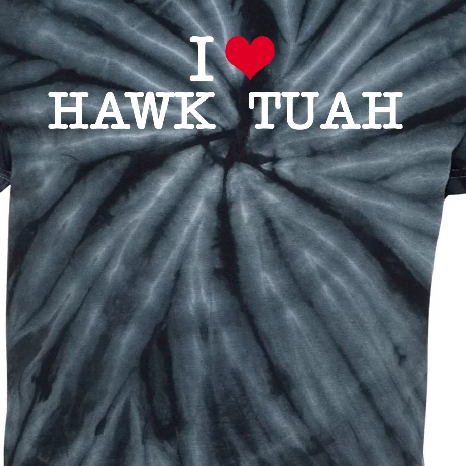 I Love Hawk Tuah Kids Tie-Dye T-Shirt