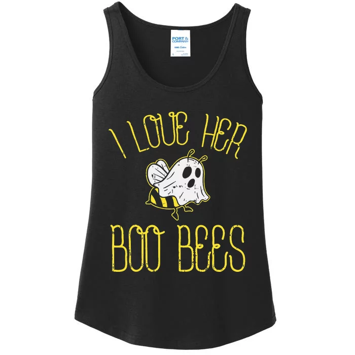 I Love Her Boo Bees Couples Halloween Ladies Essential Tank