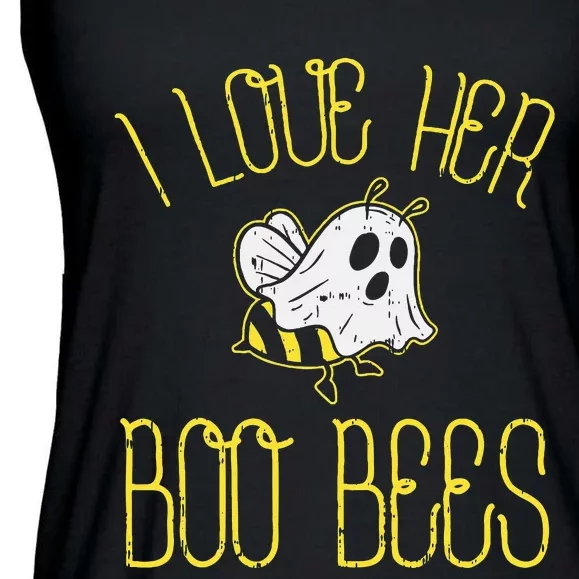 I Love Her Boo Bees Couples Halloween Ladies Essential Flowy Tank