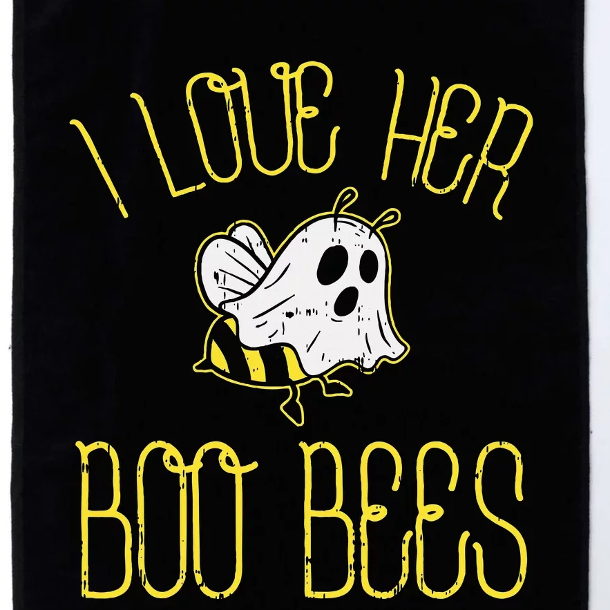 I Love Her Boo Bees Couples Halloween Platinum Collection Golf Towel