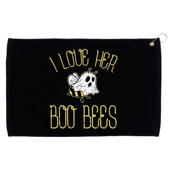 I Love Her Boo Bees Couples Halloween Grommeted Golf Towel