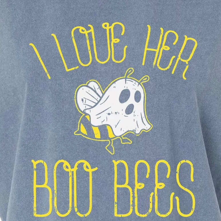 I Love Her Boo Bees Couples Halloween Garment-Dyed Women's Muscle Tee