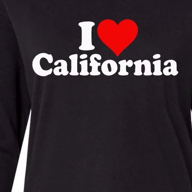 I LOVE HEART CALIFORNIA CALI STAT Womens Cotton Relaxed Long Sleeve T-Shirt