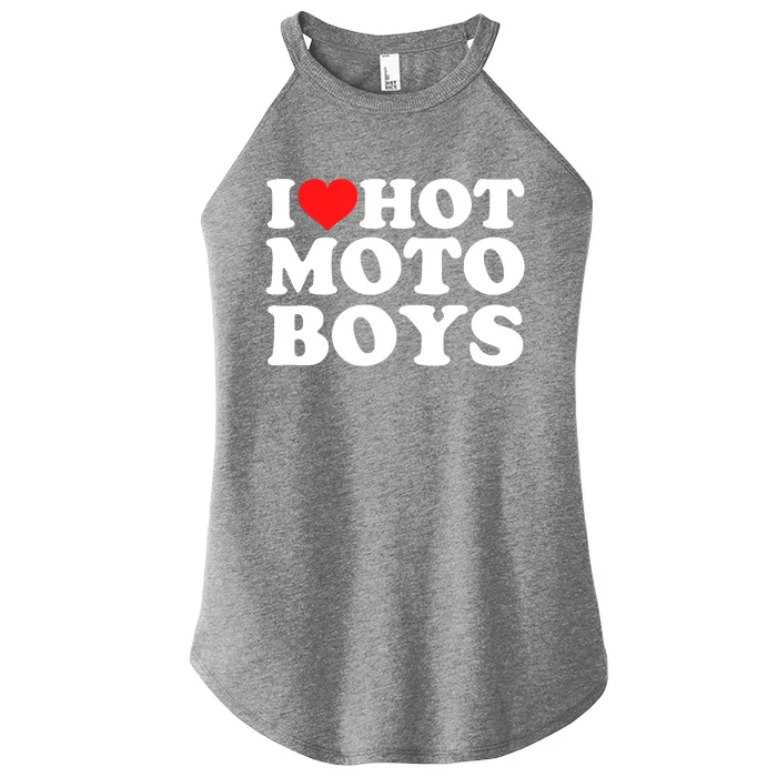 I Love Hot Moto Women’s Perfect Tri Rocker Tank