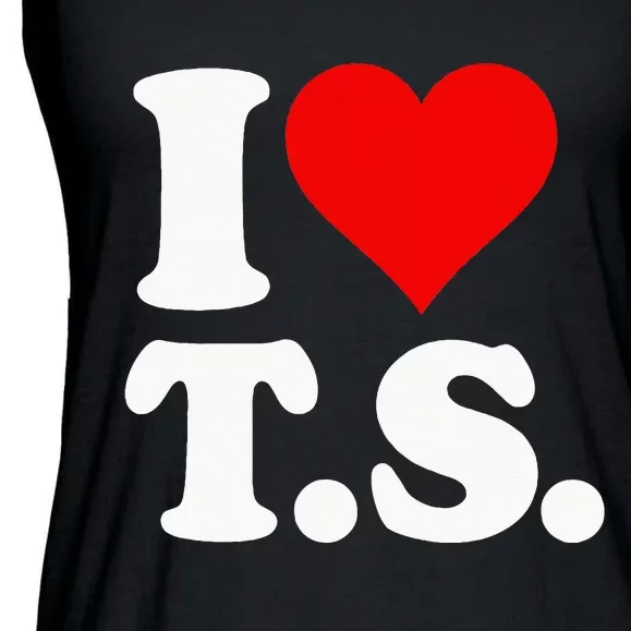 I LOVE HEART TS T S Ladies Essential Flowy Tank