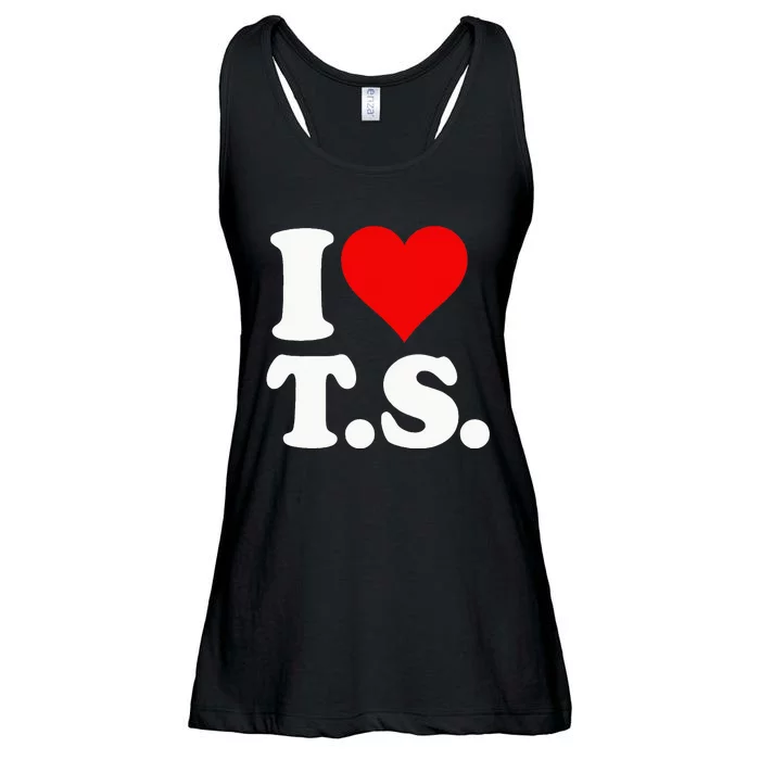 I LOVE HEART TS T S Ladies Essential Flowy Tank