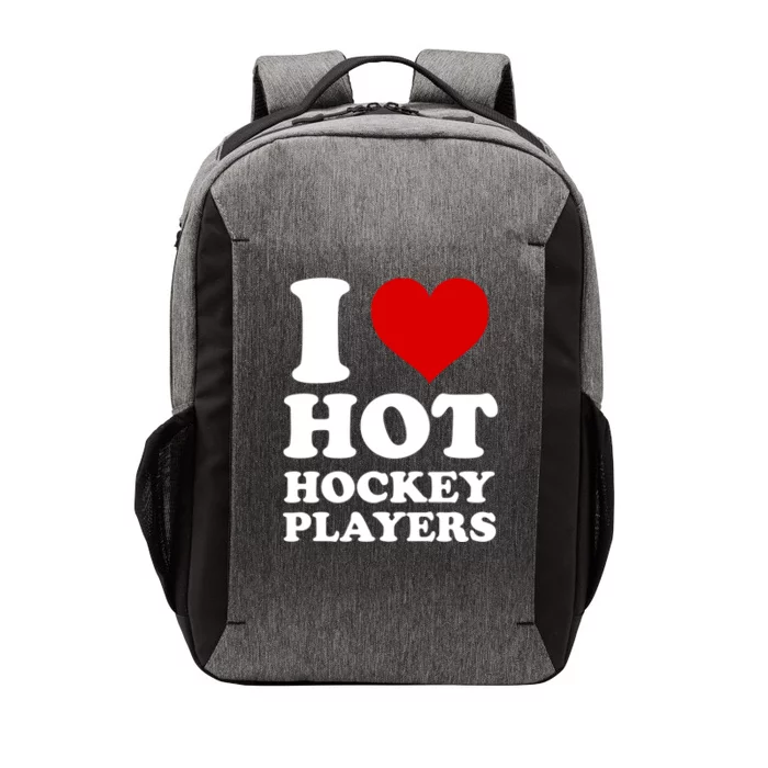 I Love Hot Hockey Players I Heart Hot Hockey Players Gift Vector Backpack